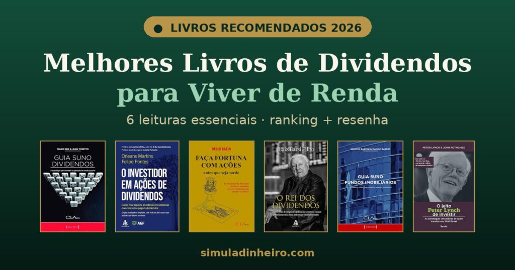 Melhores livros sobre dividendos para viver de renda em 2026