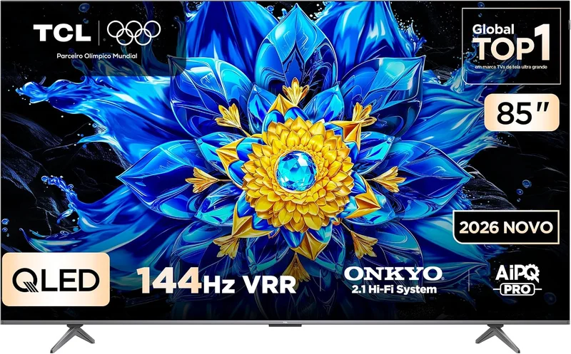 Smart TV TCL 85 polegadas QLED 4K 85P8L
